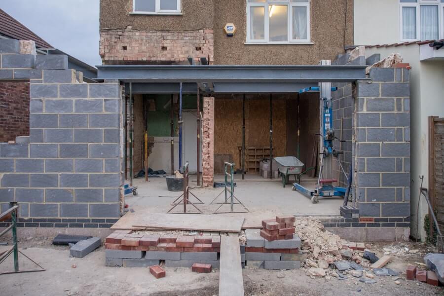 conservatory in construction