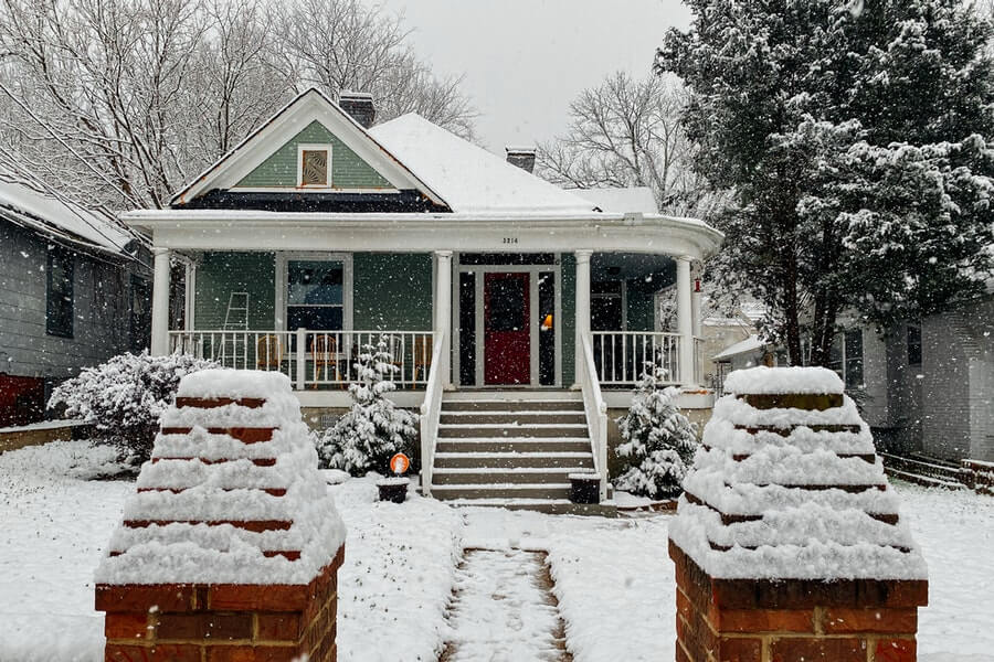 house during winter