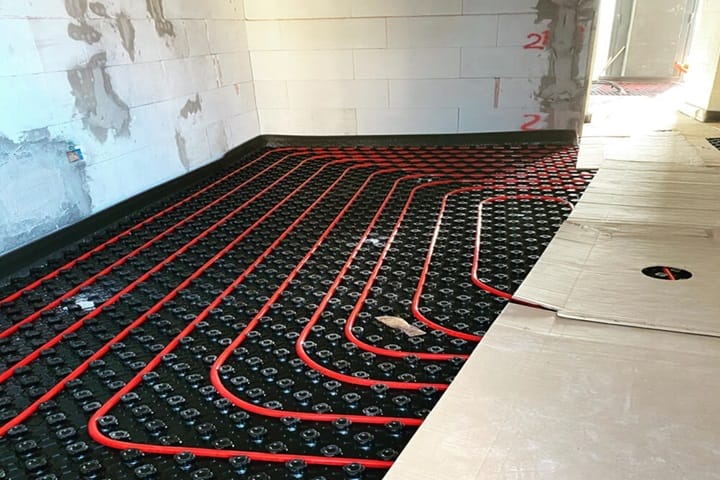 heat pump underfloor heating