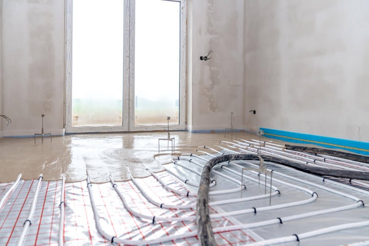 heat loss in houses underfloor heating