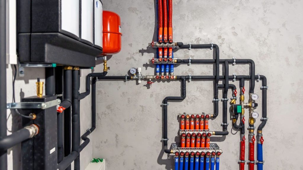 modern autonomous heating system boiler room