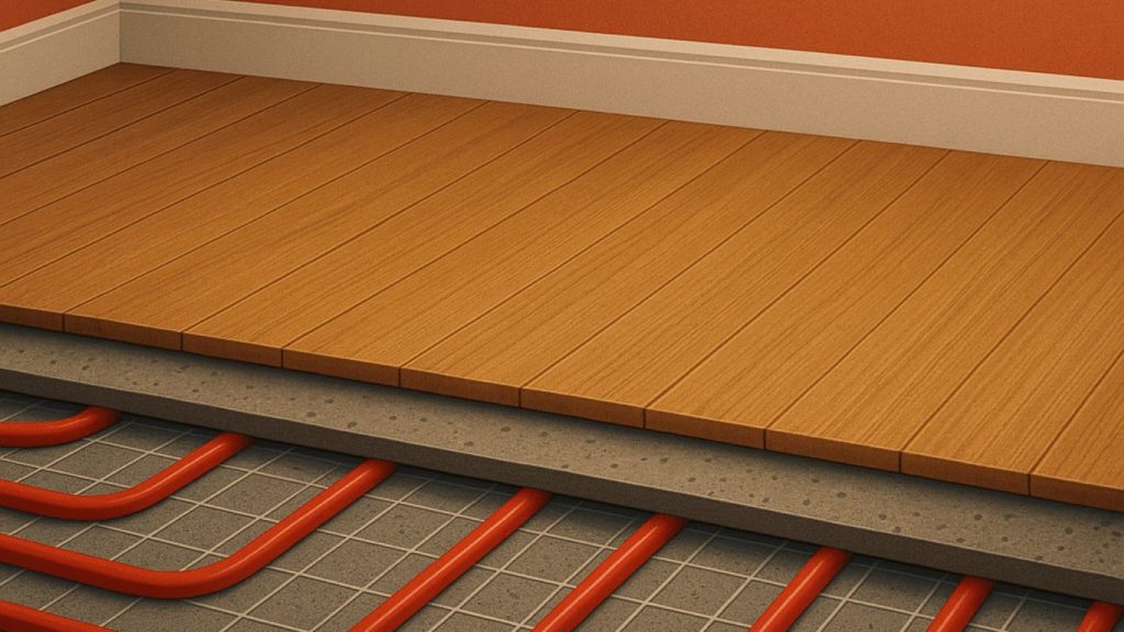 underfloor heating layering