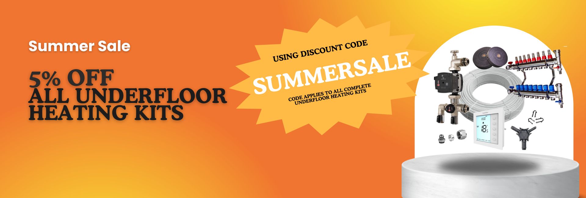 UFHTS Summer Sale 5% discount on underfloor heating kits