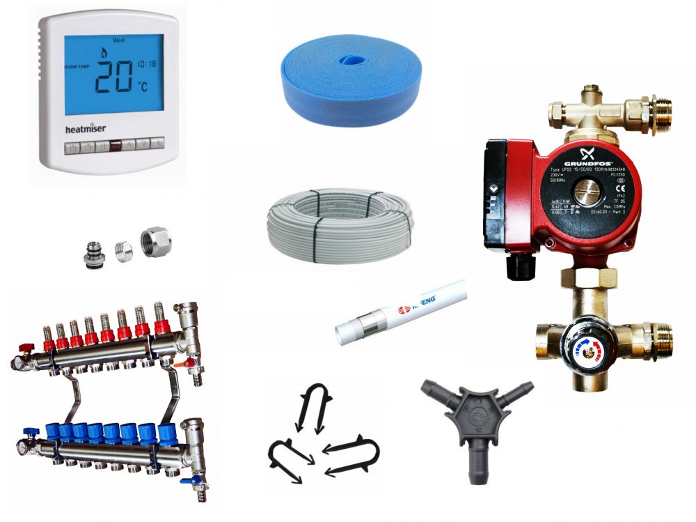 Wet Underfloor Heating Kit 100sq/m UFHTS